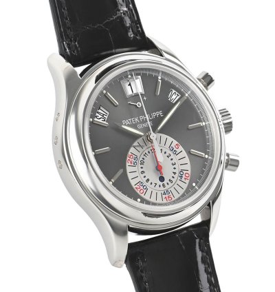 Patek Philippe Annual Calendar Chronograph Platinum Annual Calendar Chronograph Day Night Power Gray 40 5mm Box Papers 5960p-001