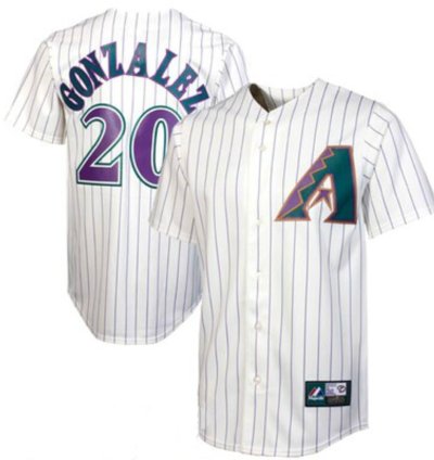 Arizona Diamondbacks Luis Gonzalez White Throwback Jersey