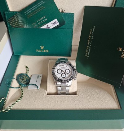 Rolex Daytona 116500ln Rare 100 Really Full Stickers White Dial