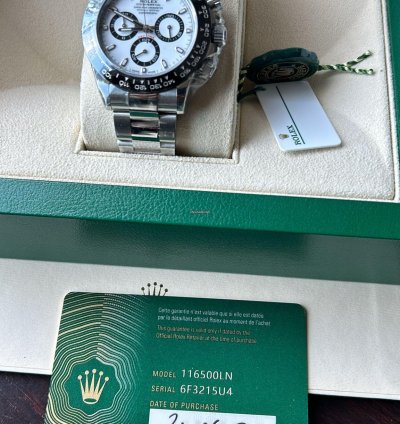 Rolex Daytona 116500ln Rare 100 Really Full Stickers White Dial