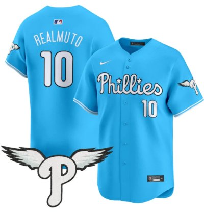 Jtrealmuto Jersey 10 Philadelphia Phillies 2025 Vapor Premier Limited Stitched Light Blue