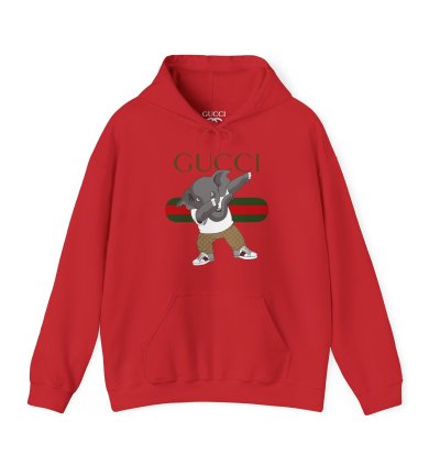 Gucci Elephant Red Hoodie - Size Usa