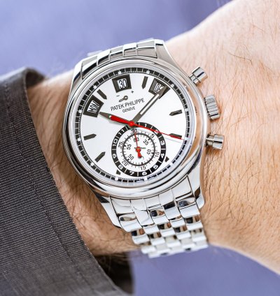 Patek Philippe Annual Calendar Chronograph Ref 5960-1a-001 Box Papers Bj-2015 Service Dec 2024
