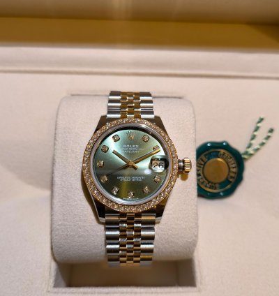 Rolex Datejust 31 278383rbr Steel And Yellow Gold Olive Green Diamond Dia