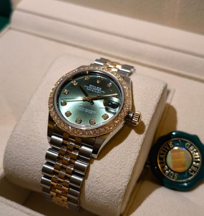 Rolex Datejust 31 278383rbr Steel And Yellow Gold Olive Green Diamond Dia
