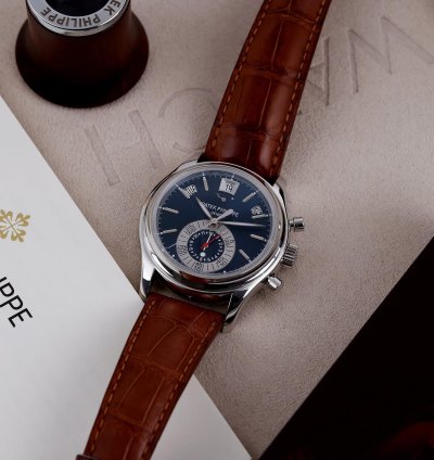 Patek Philippe Annual Calendar Chronograph Ref 5960p-015 Platinum 40mm 2010 Box And Papers