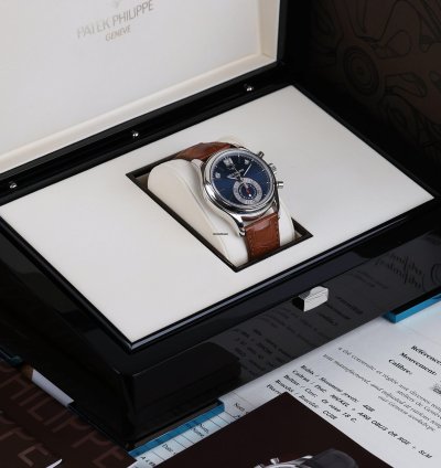 Patek Philippe Annual Calendar Chronograph Ref 5960p-015 Platinum 40mm 2010 Box And Papers