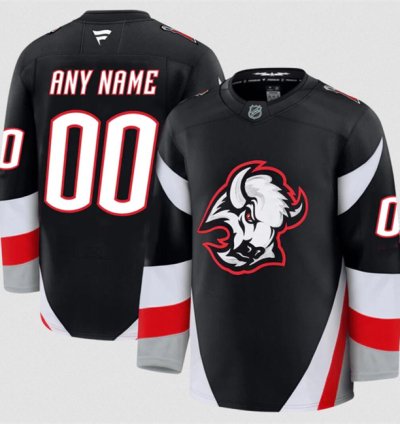 Mens Custom Buffalo Sabres Jersey Name Number 2025 Black Alternate