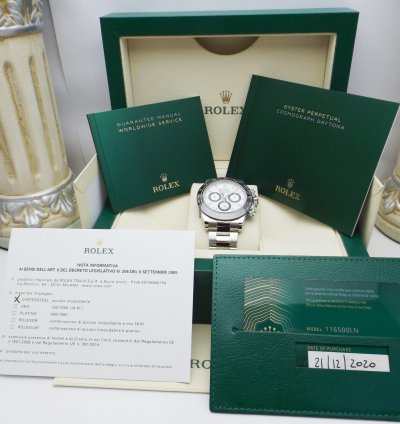 Rolex Daytona 116500ln White Dial New 21-12-2020