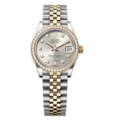 Rolex Datejust 31 31mm 278383rbr-0020 Stainless Steel And Yellow Gold Jubilee Watch Silver Diamond Dial 2024