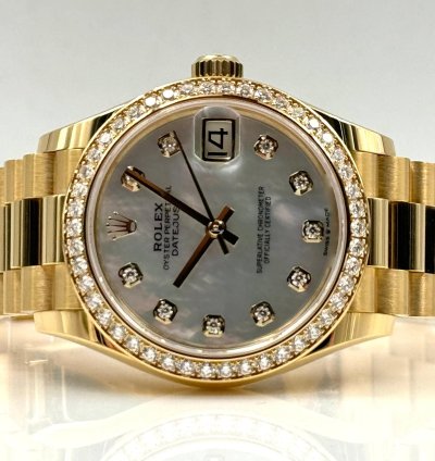 Rolex Datejust 31 31mm Diamond Bezel Mop Dial Yellow Gold 278288rbr Unworn 2024