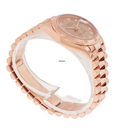 Rolex Datejust 31 31mm Everose Gold Rose Diamond Dial Fluted Bezel President 278275