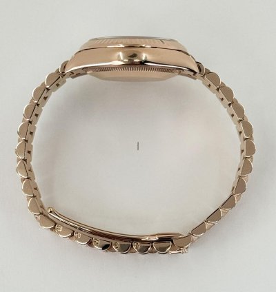Rolex Datejust 31 31mm Fluted Bezel Everose Gold Diamond Dial Presidential Bracelet 278275
