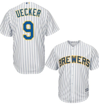Bob Uecker 9 Milwaukee Brewers Mens White Jersey