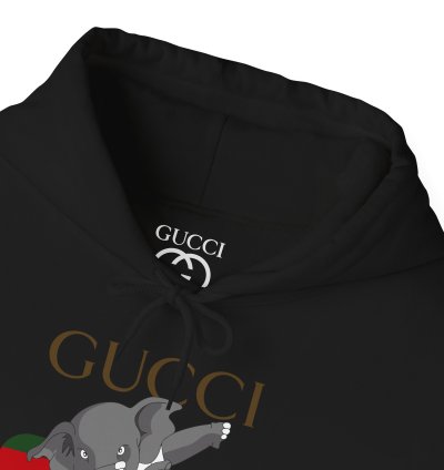 Gucci Elephant Black Hoodie - Size Usa