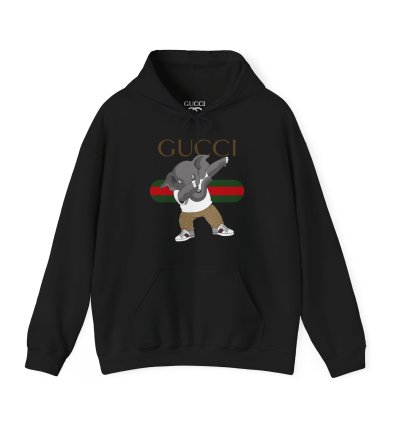 Gucci Elephant Black Hoodie - Size Usa