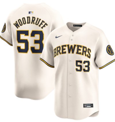 Brandon Woodruff 53 Milwaukee Brewers Home Limited Player Men Jersey - Cream