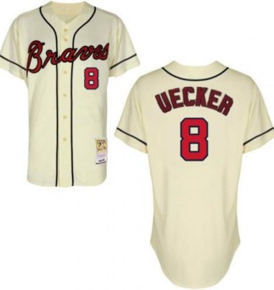 Atlanta Braves Bob Uecker Cream Throwback Jersey