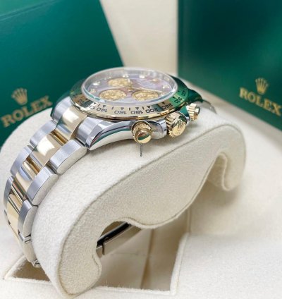 Rolex Daytona 116503 Black Mother Of Pearl mop Diamond Tahitian Dial Two Tone Yellow Gold