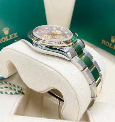 Rolex Daytona 116503 Black Mother Of Pearl mop Diamond Tahitian Dial Two Tone Yellow Gold