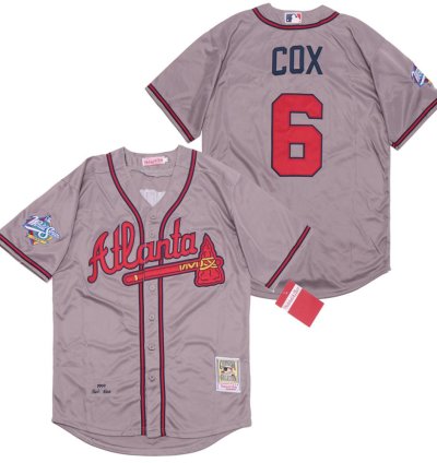 Atlanta Braves Bobby Cox Gray 1995 Throwback Jersey