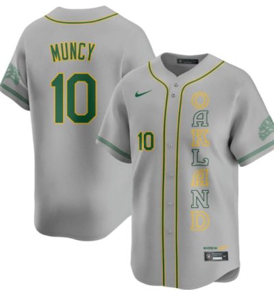 Max Muncy Jersey 10 Oakland Athletics City Connect Concept Stitched Gray
