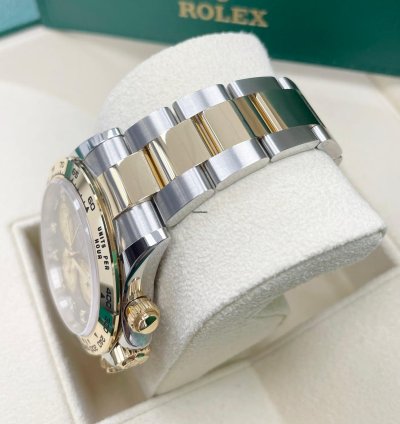 Rolex Daytona 116503 Black Mother Of Pearl mop Diamond Tahitian Dial Two Tone Yellow Gold