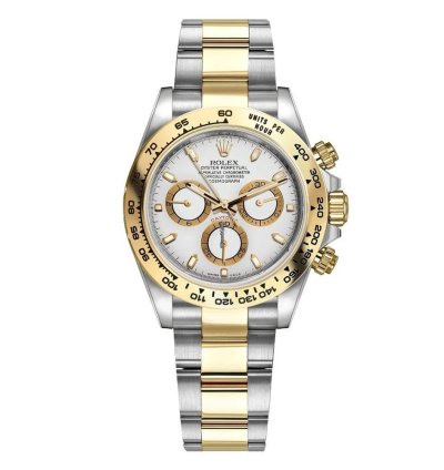 Rolex Daytona 116503 Stainless Steel 18k Yellow Gold White Dial 40 Mm