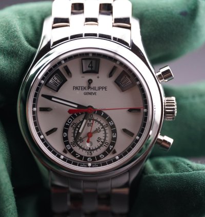 Patek Philippe Annual Calendar Chronograph Ss White Dial 5960