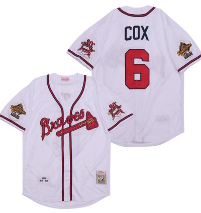 Atlanta Braves Bobby Cox White 1995 Throwback Jersey