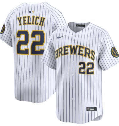 Christian Yelich 22 Milwaukee Brewers Alternate Limited Men Jersey - White