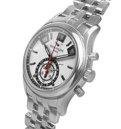 Patek Philippe Annual Calendar Chronograph Steel Annual Calendar Chronograph Power Day Night Silver 40 5mm Box Papers 5960 1a-001