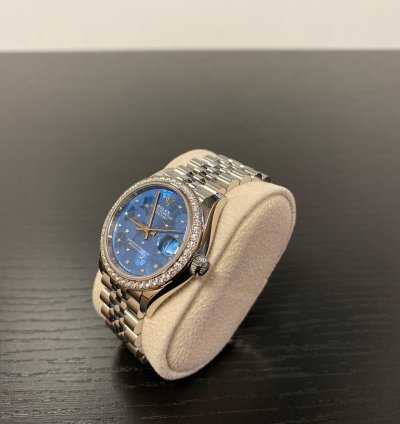 Rolex Datejust 31 Blue Azzuro Floral-motif Diamond