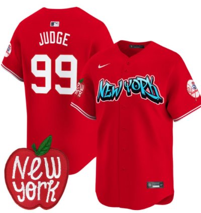 Aaron Judge Jersey 99 New York Yankees Apple Patch Vapor Premier Limited Stitched Red
