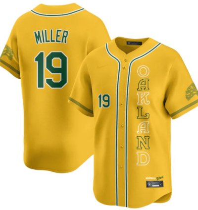 Mason Miller Jersey 19 Oakland Athletics City Connect Concept Stitched Yellow