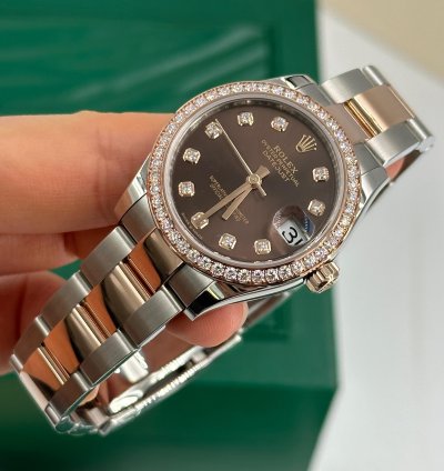 Rolex Datejust 31 Choc Diamonds Oys