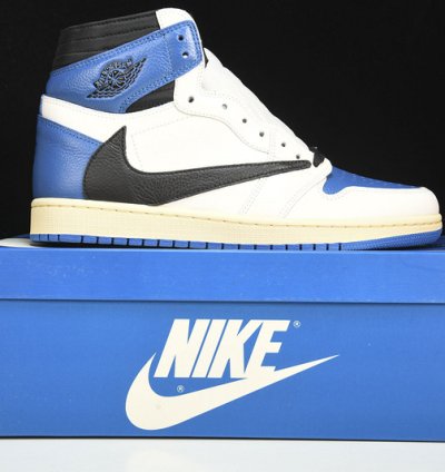 Nike Jordan 1 High X Fragment X Travis Scott Sailblue