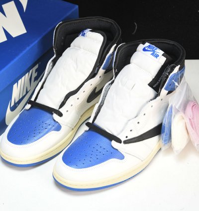 Nike Jordan 1 High X Fragment X Travis Scott Sailblue