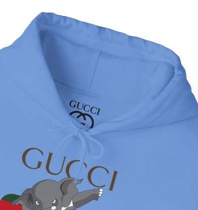 Gucci Elephant Carolina Blue Hoodie - Size Usa