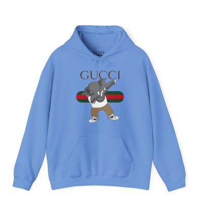 Gucci Elephant Carolina Blue Hoodie - Size Usa