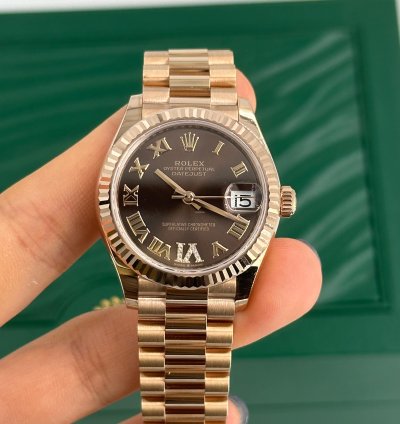 Rolex Datejust 31 Choc Roman Diamonds Viix
