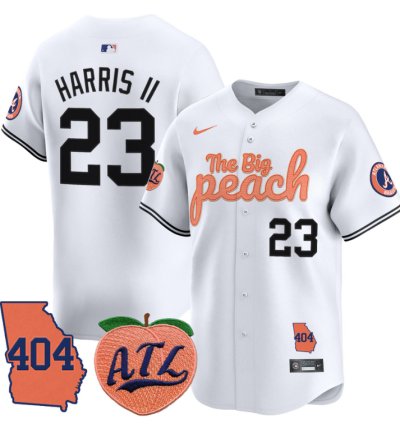 Michael Harris Ii Jersey 23 Atlanta Braves 404 The Big Peach Premier Limited Stitched White