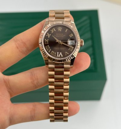 Rolex Datejust 31 Choc Roman Diamonds Viix