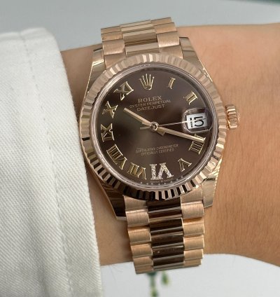 Rolex Datejust 31 Choc Roman Diamonds Viix