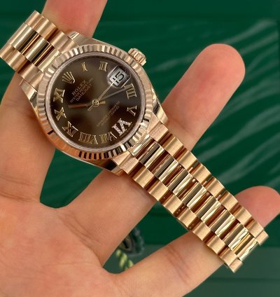 Rolex Datejust 31 Choc Viix Roman Diamonds