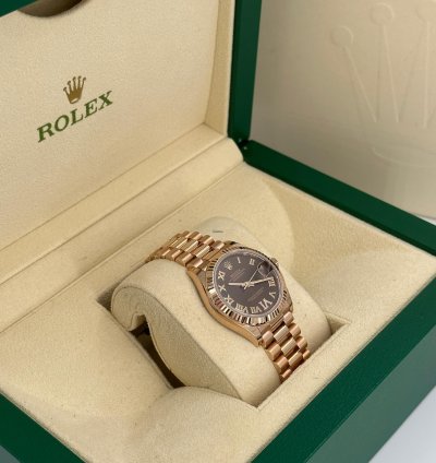 Rolex Datejust 31 Choc Viix Roman Diamonds