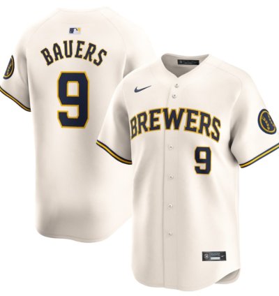 Jake Bauers 9 Milwaukee Brewers Home Limited Player Men Jersey - Cream