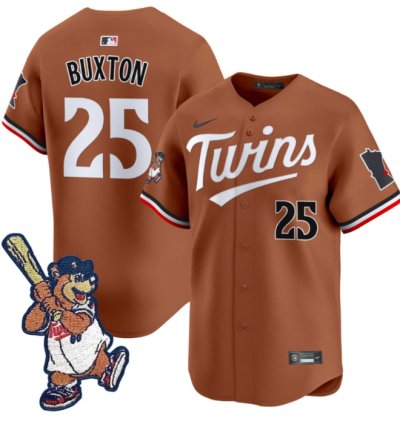 Byron Buxton Jersey 25 Minnesota Twins Tc Bear Patch Vapor Premier Limited Stitched