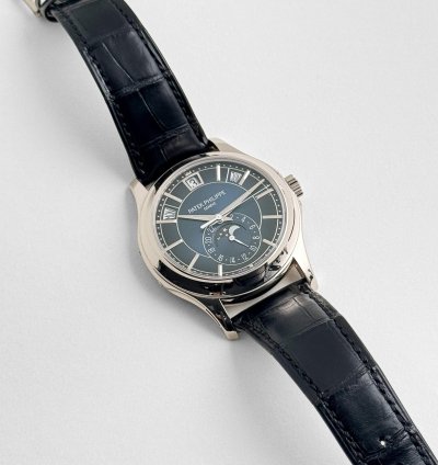 Patek Philippe Annual Calendar Complications 5205g-013 Annual Calendar White Gold Blue Dial 2020