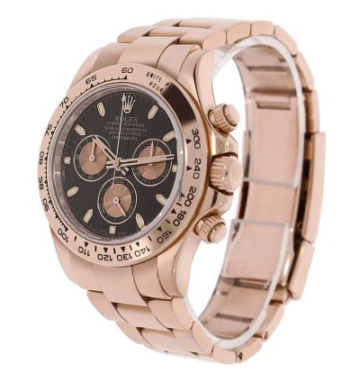 Rolex Daytona 116505 18k Rose Gold Black Index Dial 40 Mm